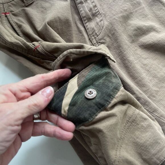 Rugby University Men's Stretch Mid-Rise Cargo Short Khaki Tan Size 32 - Picture 6 of 11